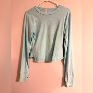 Sky Blue Free People Movement Ribbed Top XL